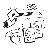 Project management icon with space for text and graphics on a blue background concept as A modern project management icon design featuring space for both text and graphics on a blu Dynamic vector
