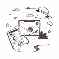 Professional working remotely at a beach concept as High resolution image of a professional working remotely at a beach capturing the freedom and balance between work and leisure Dynamic vector