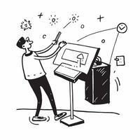Professional using a standing desk at home concept as High resolution image of a professional using a standing desk at home capturing the blend of productivity health and work life Dynamic vector