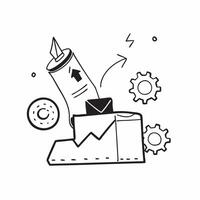 Production icon with copy space for business newsletters concept as A modern production icon design with ample copy space perfect for business newsletters and corporate communicati Dynamic vector