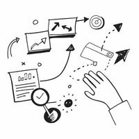 Process improvement illustration with copy space for business reports concept as A visually appealing process improvement illustration with copy space designed to enhance business Dynamic Set 2 vector