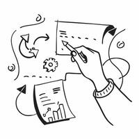 Process improvement illustration with blank area for customizable text concept as A creative depiction of a process improvement illustration featuring a blank area for customizable Dynamic vector