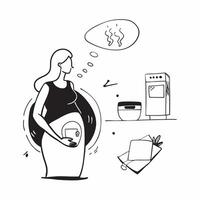 Pregnant woman in cozy home setting concept as High resolution image of a pregnant woman in a cozy home setting with a glossy backdrop capturing the warmth and comfort of pregnancy Dynamic Set 2 vector
