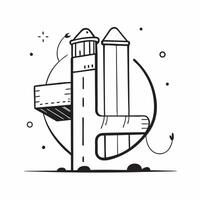 Playground symbol with copy space for project planning concept as An artistic rendering of a playground symbol with spacious copy space suitable for project planning community even Dynamic vector