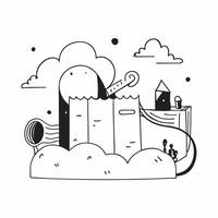 Playground illustration with space for text and graphics concept as An illustrative playground design featuring ample space for both text and graphics perfect for illustrating play Dynamic Set 2 vector