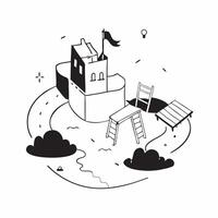 Playground illustration with copy space for business reports concept as A visually appealing playground illustration with copy space designed to enhance business reports and presen Dynamic vector