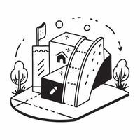Playground illustration with copy space for business reports concept as A visually appealing playground illustration with copy space designed to enhance business reports and presen Dynamic Set 3 vector