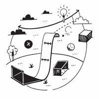 Playground illustration with copy space for business reports concept as A visually appealing playground illustration with copy space designed to enhance business reports and presen Dynamic Set 4 vector