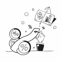 Percentage illustration with copy space for business reports concept as A visually appealing percentage illustration with copy space designed to enhance business reports and presen Dynamic vector