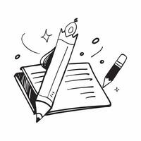 Pen and notebook illustration with copy space for social media posts concept as An illustrative pen and notebook design with copy space tailored for social media posts and digital Dynamic vector