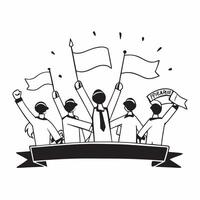 Patriotic parade with community groups concept as High resolution image of a patriotic parade featuring community groups on Labor Day with a glossy backdrop showcasing pride and ce Dynamic Set 2 vector
