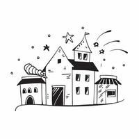 Patriotic decorations on houses concept as High resolution image of houses decorated with patriotic themes for Independence Day with a glossy backdrop capturing the festive and col Dynamic vector
