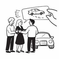 Parents supporting first car purchase concept as High resolution image of parents supporting their childs first car purchase with a glossy backdrop highlighting the guidance and en Dynamic Set 2 vector