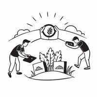 Organic farm family concept as High resolution image of a family working on an organic farm with a glossy backdrop capturing the teamwork and dedication involved in sustainable far Dynamic vector