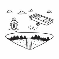 Organic farm irrigation system concept as High resolution image of an organic farm irrigation system with a glossy backdrop showcasing the efficiency and sustainability of water ma Dynamic vector