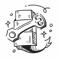 On maintenance icon with copy space on white background concept as A illustration of an on maintenance icon with ample copy space on a white background perfect for technical Dynamic vector