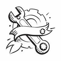 On maintenance symbol with copy space for project planning concept as An artistic rendering of an on maintenance symbol with spacious copy space suitable for project planning goal Dynamic Set 3 vector