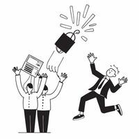 Office workers dealing with a fall during a holiday celebration concept as High resolution image of office workers dealing with a fall during a holiday celebration highlighting the Dynamic vector