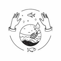 Ocean conservation efforts for sustainable seafood concept as High resolution image of ocean conservation efforts for sustainable seafood with a glossy backdrop showcasing the impo Dynamic vector