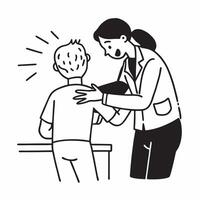 Occupational therapist helping a patient regain motor skills concept as An occupational therapist helps a patient regain motor skills emphasizing rehabilitation and support Ideal Dynamic vector