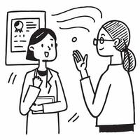 Nurse explaining a skincare routine to a patient concept as A nurse explains a skincare routine to a patient highlighting education and personalized care Ideal for healthcare and Dynamic vector