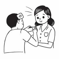 Nurse checking vital signs of a patient in a hospital concept as A nurse checks the vital signs of a patient in a hospital showcasing precision and care Ideal for nursing and heal Dynamic vector