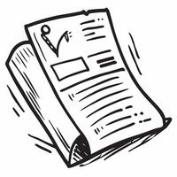 Newspaper icon with copy space on a blue background concept as A image of a newspaper icon with ample copy space on a blue background perfect for news and retirement themed Dynamic vector