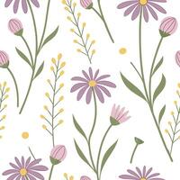 Nature inspired spring flower seamless pattern with wildflowers for rustic home decor concept as Rustic wildflowers arranged in a seamless pattern for a natural earthy spring home Dynamic vector