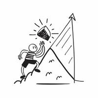 Mountain climber reaching the summit concept as A determined mountain climber reaches the summit embodying perseverance and achievement Ideal for adventure and motivational ads i Dynamic vector