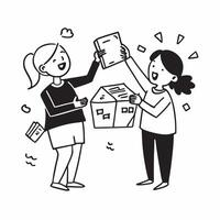 Mother and daughter finding quarterly sale deals concept as High resolution image of a mother and daughter finding quarterly sale deals with a glossy backdrop showcasing the bondin Dynamic Set 2 vector