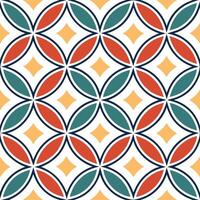 Moroccan geometric patterns and colorful tiles seamless tile pattern with vibrant accents concept as Vibrant accents highlight Moroccan geometric patterns intertwined with colorful Dynamic vector