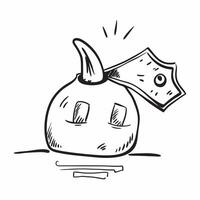 Money bag icon with copy space on a white background concept as A image of a money bag icon with generous copy space on a white background ideal for financial and wealth the Dynamic vector
