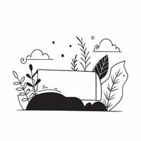 Modern transparent border frame mockup concept as High resolution mockup of a modern transparent border frame with a lush nature scene highlighting sleek and contemporary design th Dynamic vector