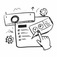 Modern project management icon with copy space for business presentations concept as A modern project management icon design with generous copy space perfect for enhancing business Dynamic vector