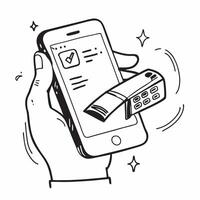 Mobile payment for food delivery concept as High resolution image of mobile payment for food delivery with a glossy backdrop highlighting the ease and efficiency of digital transac Dynamic Set 2 vector