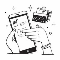 Mobile payment at a fashion store concept as High resolution image of mobile payment at a fashion store with a glossy backdrop showcasing the modern and stylish approach to digital Dynamic vector