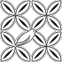 Minimalist retro geometric seamless tiles monochrome palette on white background perfect for modern homes concept as Creating minimalist seamless tile with retro geometric patterns Dynamic vector