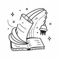 Minaret and prayer beads icon with space for text and icons on a white background concept as A versatile minaret and prayer beads icon featuring space for both text and icons on a Dynamic vector