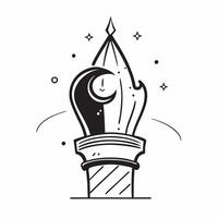 Minaret and crescent icon with copy space for religious ads concept as A modern minaret and crescent icon design with generous copy space perfect for enhancing religious advertisem Dynamic vector