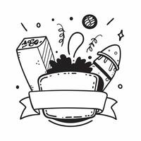 Market tent and street food icon with blank area for customizable text concept as A creative depiction of a market tent and street food icon featuring a blank area for customizable Dynamic vector