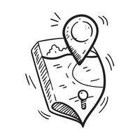 Map icon with copy space on a white background concept as A image of a map icon with ample copy space on a white background perfect for navigation and travel themed visuals Dynamic vector