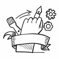 Manufacturing icon with copy space for business cards concept as A modern manufacturing icon design with ample copy space perfect for creating business cards that convey profession Dynamic vector