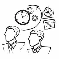 Manager with clock overlay concept as A managers profile combined with a clock overlay symbolizing time management coaching and efficiency Perfect for productivity and business ad Dynamic vector