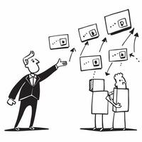 Manager coordinating a response to a supply chain disruption concept as High resolution image of a manager coordinating a response to a supply chain disruption with a panicked atmo Dynamic vector