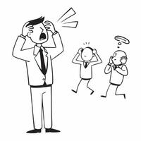 Manager addressing a sudden staff shortage concept as High resolution image of a manager addressing a sudden staff shortage with a panicked and stressed atmosphere highlighting urg Dynamic vector