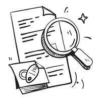 Magnifying glass and job application icon with space for text and graphics on a blue background concept as A modern magnifying glass and job application icon design featuring space Dynamic vector