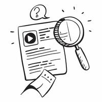 Magnifying glass and application form illustration with space for text and graphics concept as An illustrative magnifying glass and application form design featuring ample space fo Dynamic vector