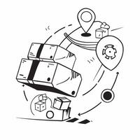 Logistic symbol with copy space for promotional materials concept as A versatile logistic symbol with ample copy space suitable for promotional materials like brochures flyers and Dynamic vector