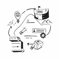 Logistic illustration with copy space for business reports concept as A visually appealing logistic illustration with copy space designed to enhance business reports and presentati Dynamic Set 3 vector