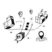 Logistic illustration with copy space for business reports concept as A visually appealing logistic illustration with copy space designed to enhance business reports and presentati Dynamic Set 4 vector
